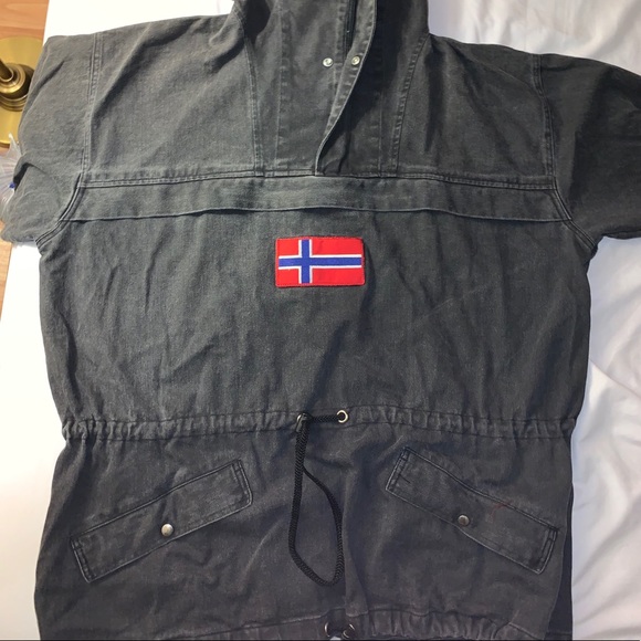 Vintage J Peterman Company Denim Hoodie 